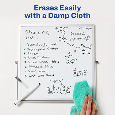 AVERY Wet Erase Markers, Fine Tip Markers, Smudge-Free and Quick-Drying, Black, Water-Erasable Markers for Planner Dashboards, Whiteboards and More, 3-Pack (24533)